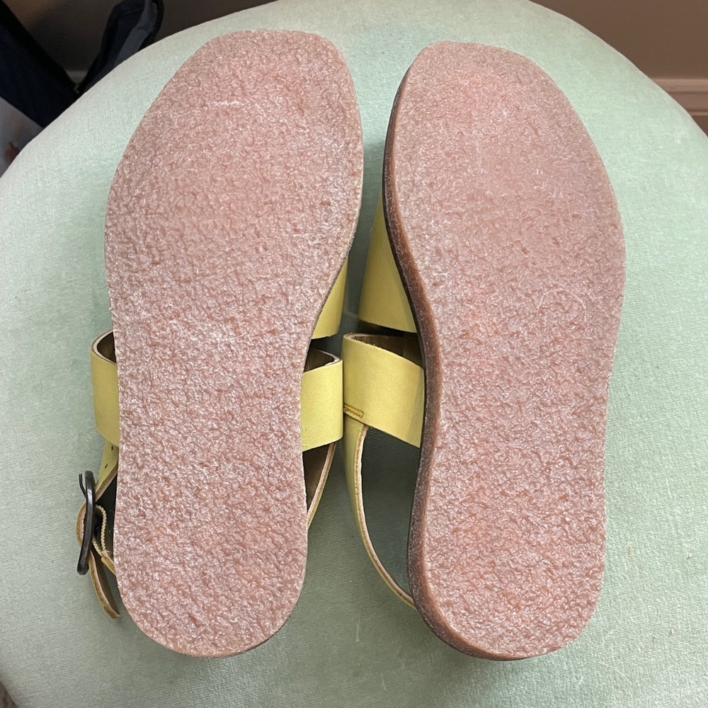 Gentle Souls Yellow Sandals with Buckle - Picture 6 of 8